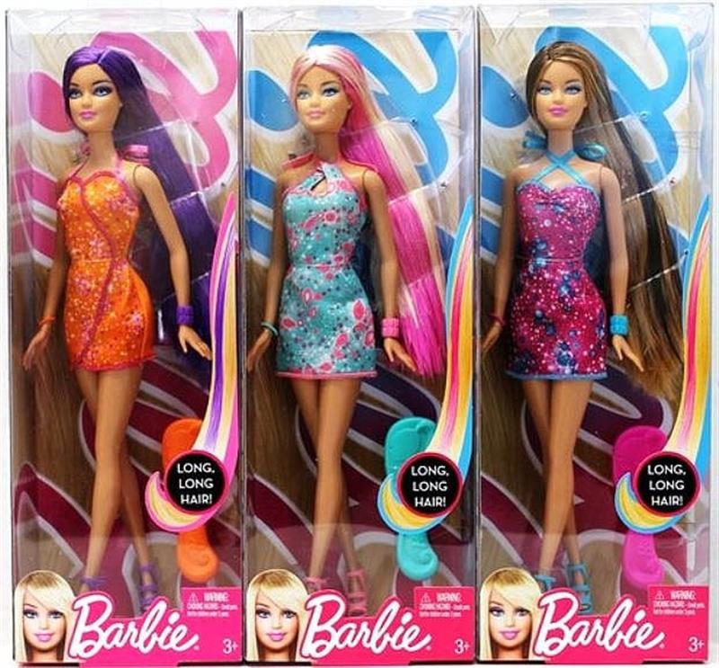 Barbie Hair Tastic Doll Luxurious Pink Hair Super Glitter Assortment Pack V9516 2011