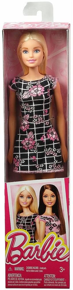 Barbie Pink Tastic Doll Floral Art On Black Dress Dgx60 2015 Details And Value 8553
