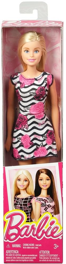 Barbie Pink Tastic Doll Rose Art On Black And White Stripes Dress Dgx59 2015 Details And 5070
