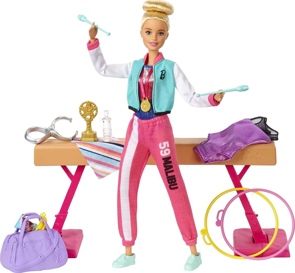 Barbie Gymnastics Playset with Doll and Accessories