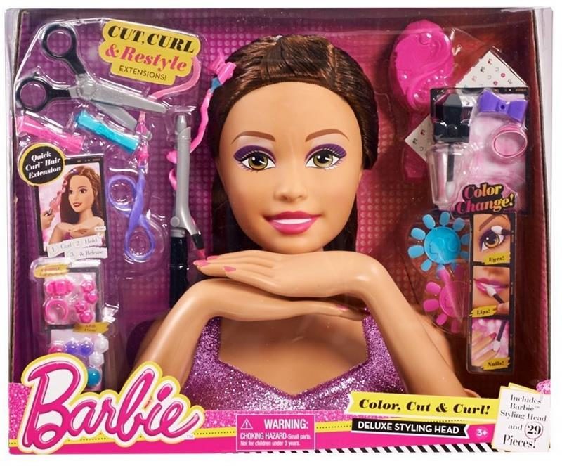 Barbie Color, Cut, and Curl Styling Head – Brunette