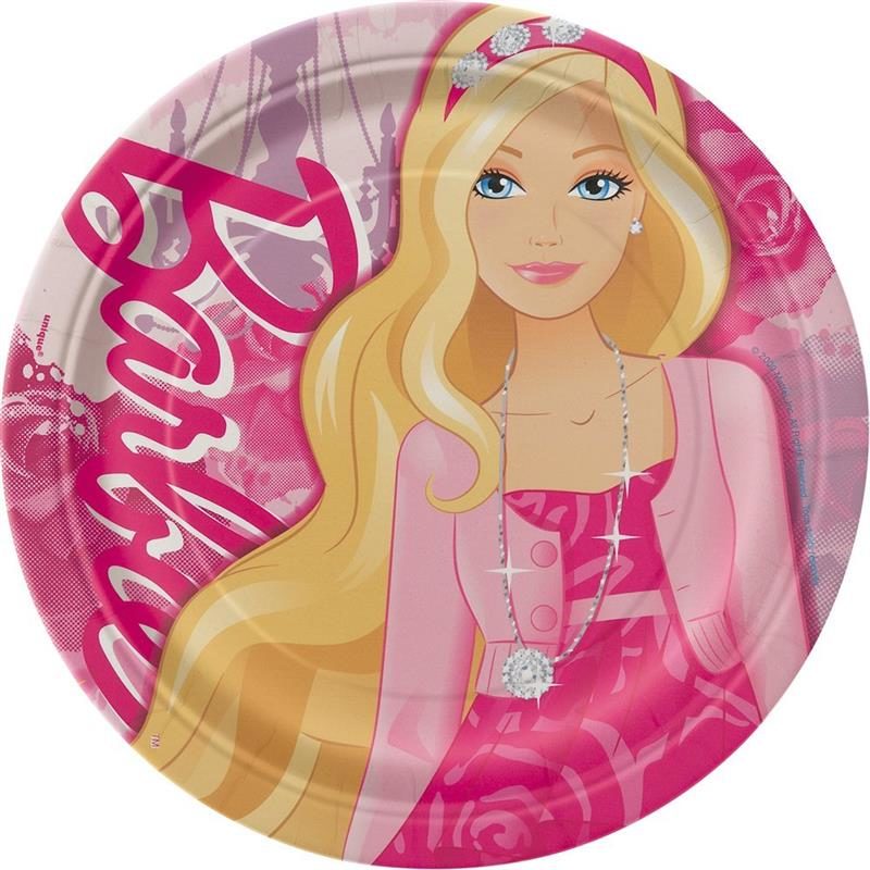 Barbie Dinner Plates, 8ct