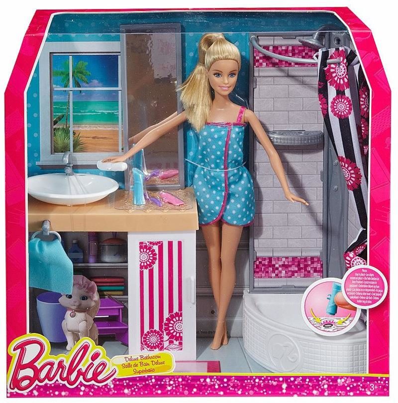 Barbie Doll and Bathroom Furniture Set