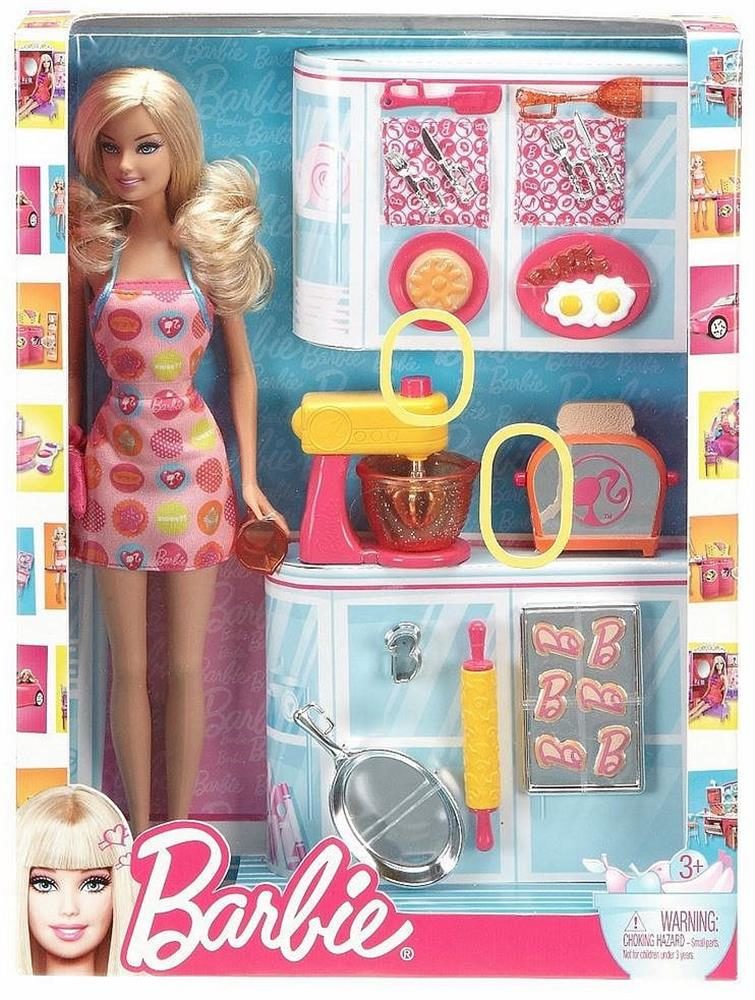 Barbie Doll and Kitchen Accessory Set