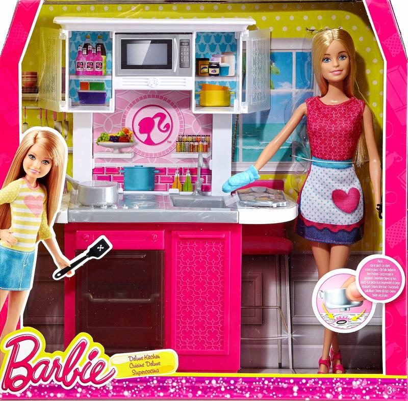 Barbie Doll and Kitchen Furniture Set