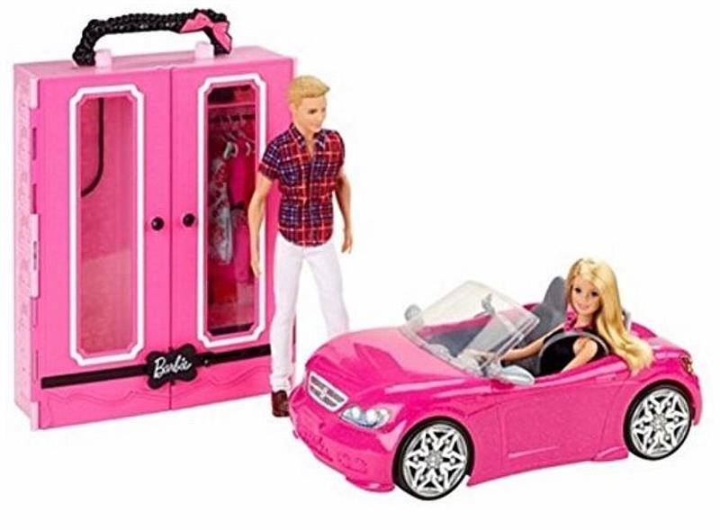 Barbie Dolls Get Up & Go Closet & Vehicle