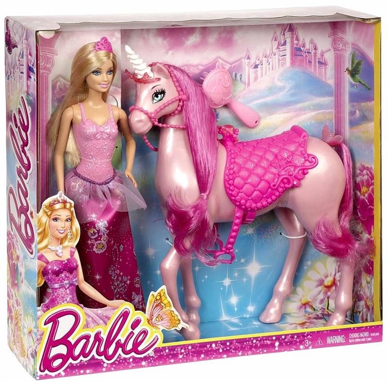 Barbie Fairytale Doll and Unicorn