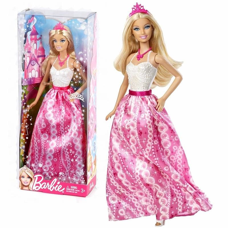 Barbie Fairytale Princess Fashion Doll, Pink and White