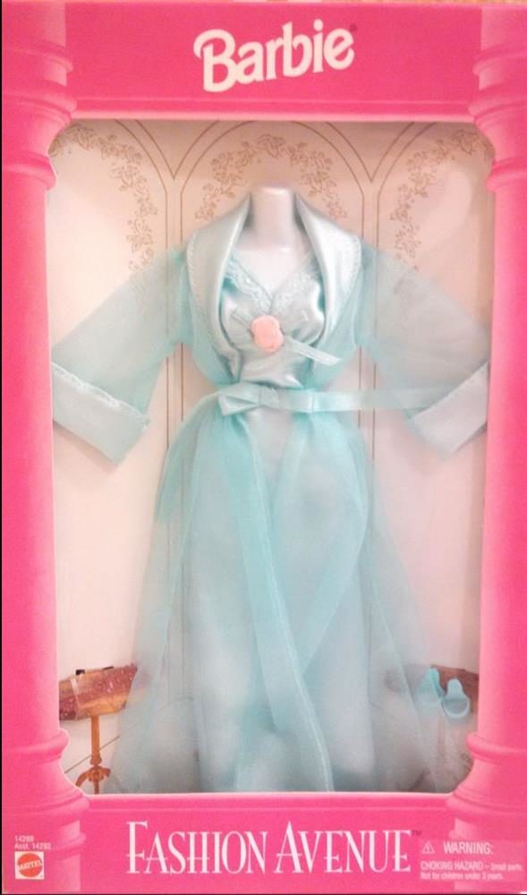 Barbie Fashion Avenue Mint Green Night Gown & Robe