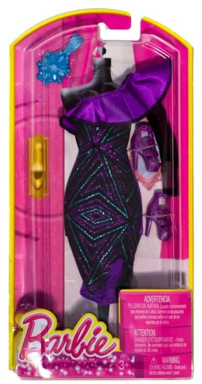 Barbie Fashion Pack One Shoulder Ruffle Sequin Gown