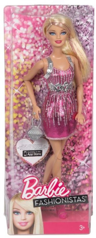 Barbie Fashionista Blonde Doll (Pink)