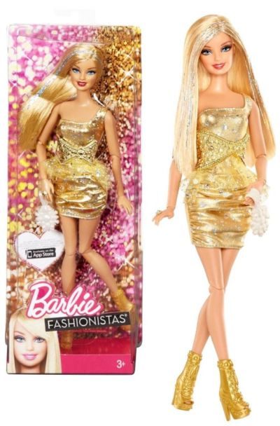 Barbie Fashionista Doll (Blonde/Gold)