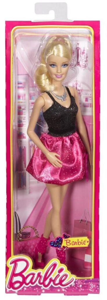 Barbie Fashionista Party Glam Barbie Doll, Pink and Black Dress