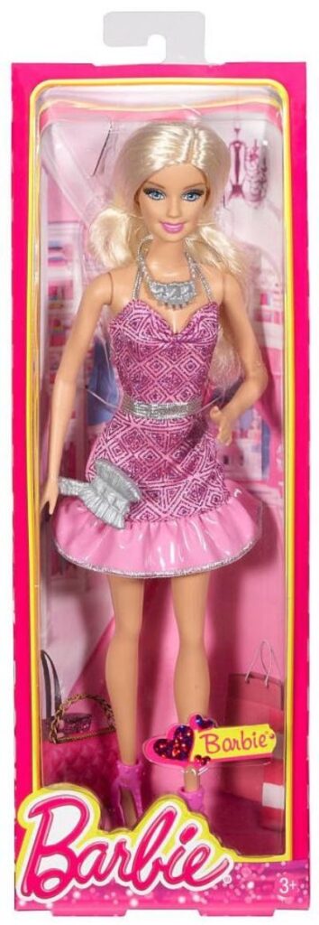 Barbie Fashionista Party Glam Barbie Doll, Pink Strapless Dress