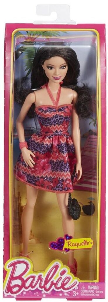 Barbie Fashionista Party Glam Raquelle Doll, Pink and Purple Dress