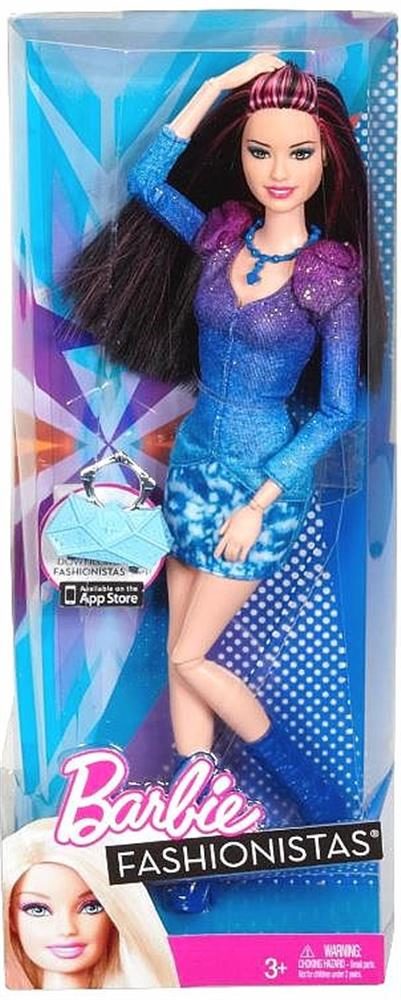 Barbie Fashionista Raquelle Doll (Black Hair/Blue)