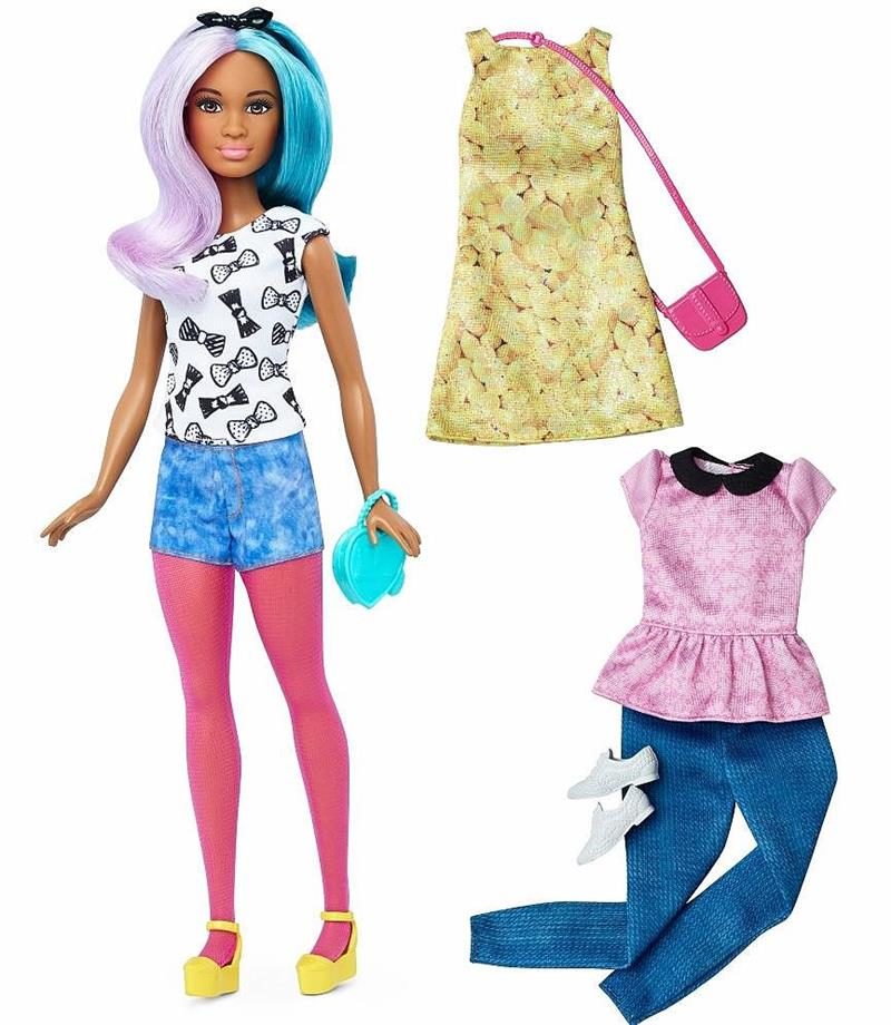 Barbie Fashionistas Doll 42 Blue Violet Doll & Fashions – Petite