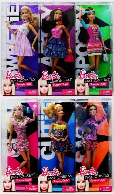 Barbie Fashionistas Swappin’ Styles Assortment 6 Pack