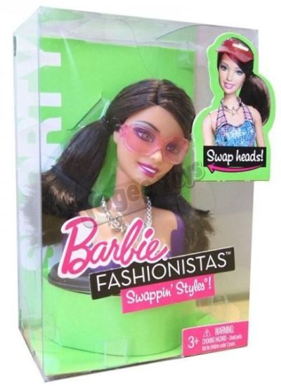 Barbie Fashionistas Swappin’ Styles Doll Head Sporty