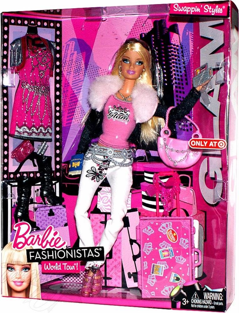 Barbie Fashionistas Swappin Styles World Tour Doll – Glam (Target)