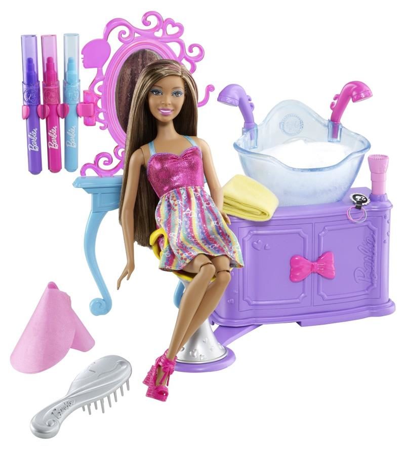 Barbie Hairtastic Color & Wash Salon  AA