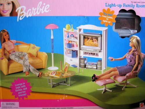 Barbie Light Up Family Room Playset