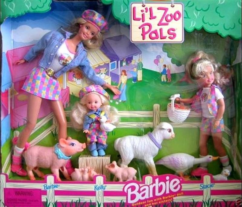 Barbie Little Zoo Pals gift set with Stacie and Kelly