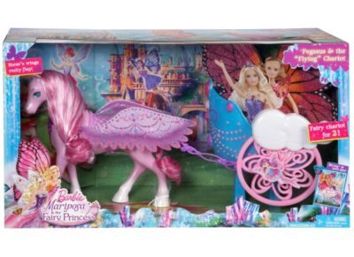 Barbie Mariposa Pegasus and Flying Chariot Set