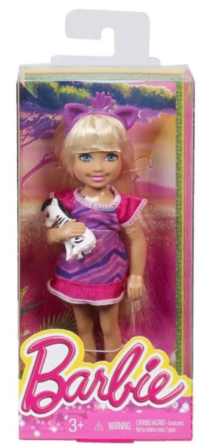 Barbie Sisters Safari Chelsea Doll, Zebra