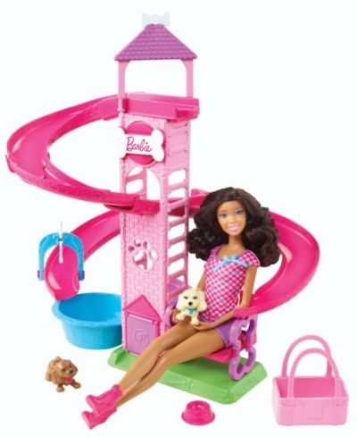 Barbie doll slide and best sale spin pups