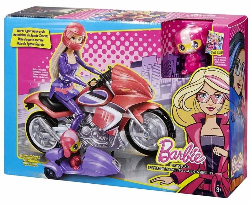 Barbie Spy Squad Secret Agent Motorcycle & Techbot Pet