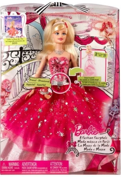 Fashion Fairytale Barbie with Lights and Sounds Plus Party Dress that Turns