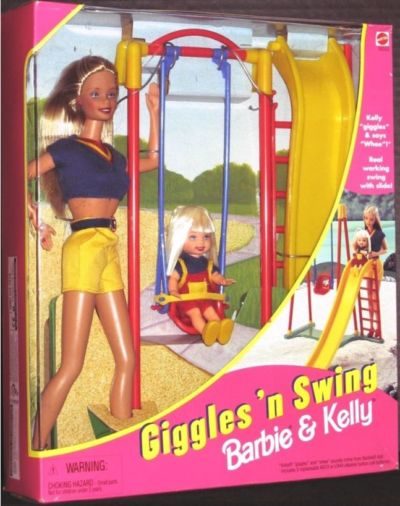 Giggles N Swing Barbie Doll & Kelly Play Set