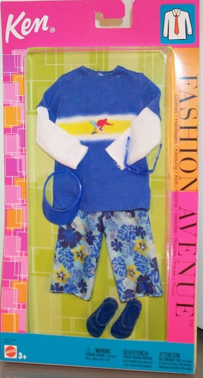 Ken Fashion Avenue Outfit Blue Shirt & Trunks