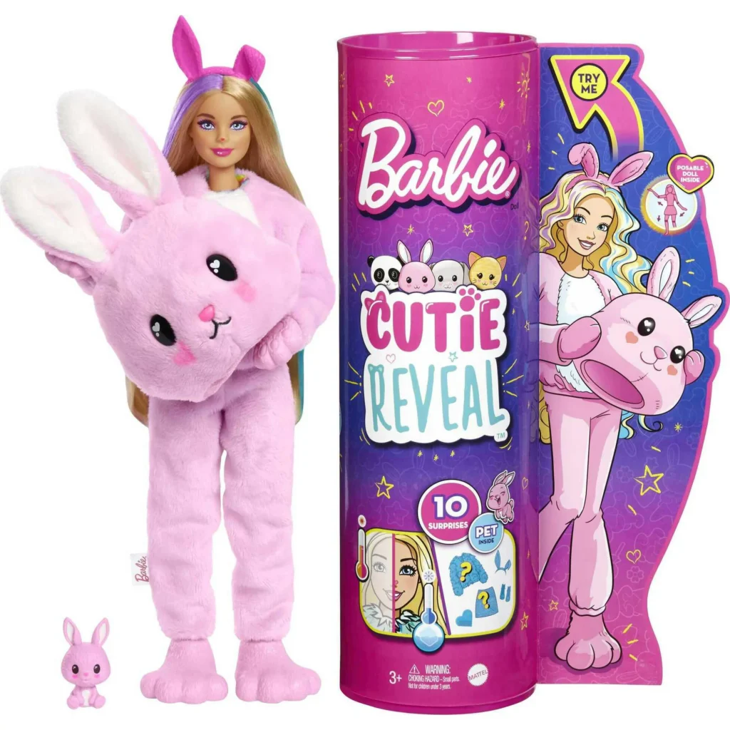 Barbie Cutie Reveal Doll with Bunny Plush Costume