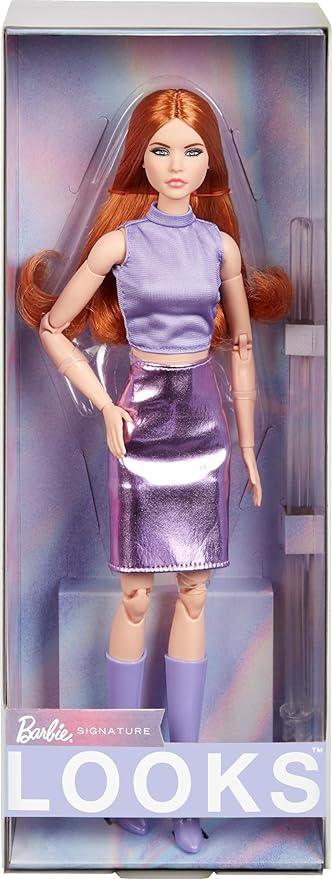 Barbie Looks 20 Red Head Purple Skirt Outfit Doll